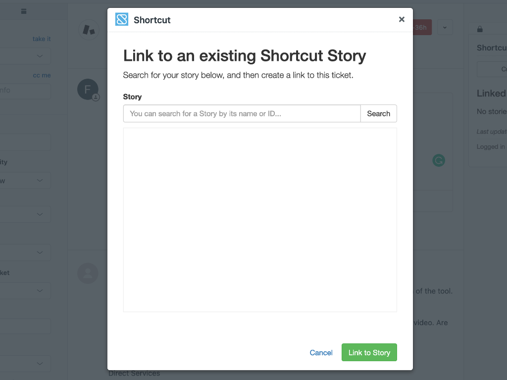 Shortcut App Integration with Zendesk Support